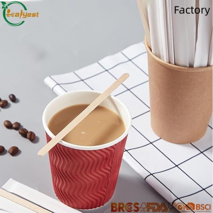 Sustainable Bamboo Stir Sticks FSC Certified Biodegradable Ideal for Coffee Shops Restaurants and Weddings Direct Factory Price