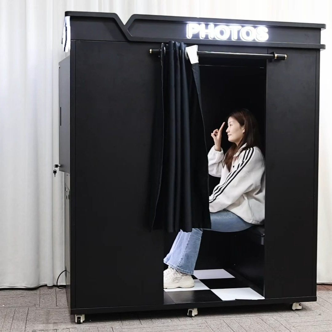 Nouvelle Cabine Photo Coréenne en Libre-Service pour Paiements, Cabine Photo Fermée, Kiosque pour Magasins, Mariages et Fêtes