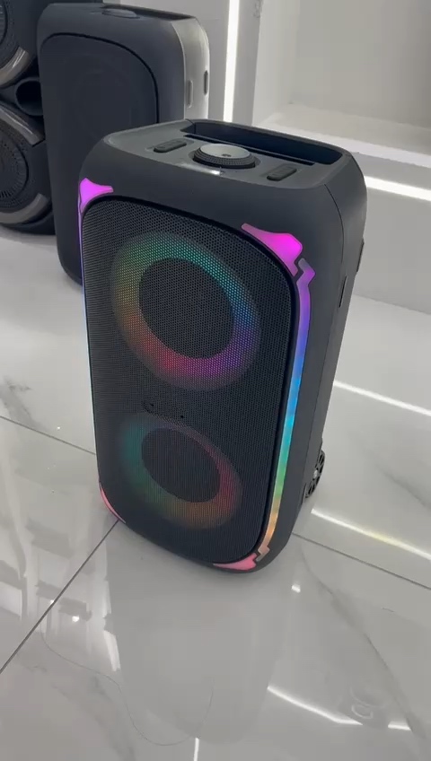 مكبر صوت بلوتوث للحفلات مع أضواء RGB ديناميكية وصوت قوي 10 واط - مكبر صوت محمول مقاوم للماء IPX7 للمناسبات الداخلية والخارجية