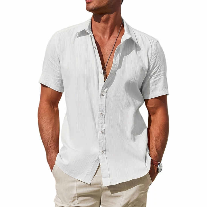 Men's 100% Cotton V-Neck Short Sleeve Breathable T-Shirts High Quality Fashion Wear Silk Screen Printing