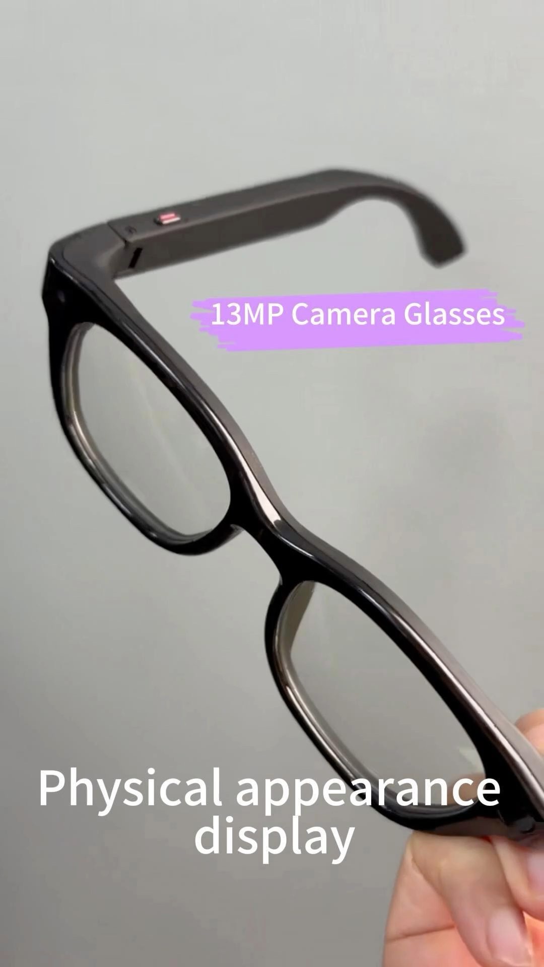 Kacamata Pintar 13MP Terbaru dengan AI, Percakapan, Terjemahan, Rekaman Video, ChatGPT, Kacamata Kamera, Kacamata Hitam Pintar