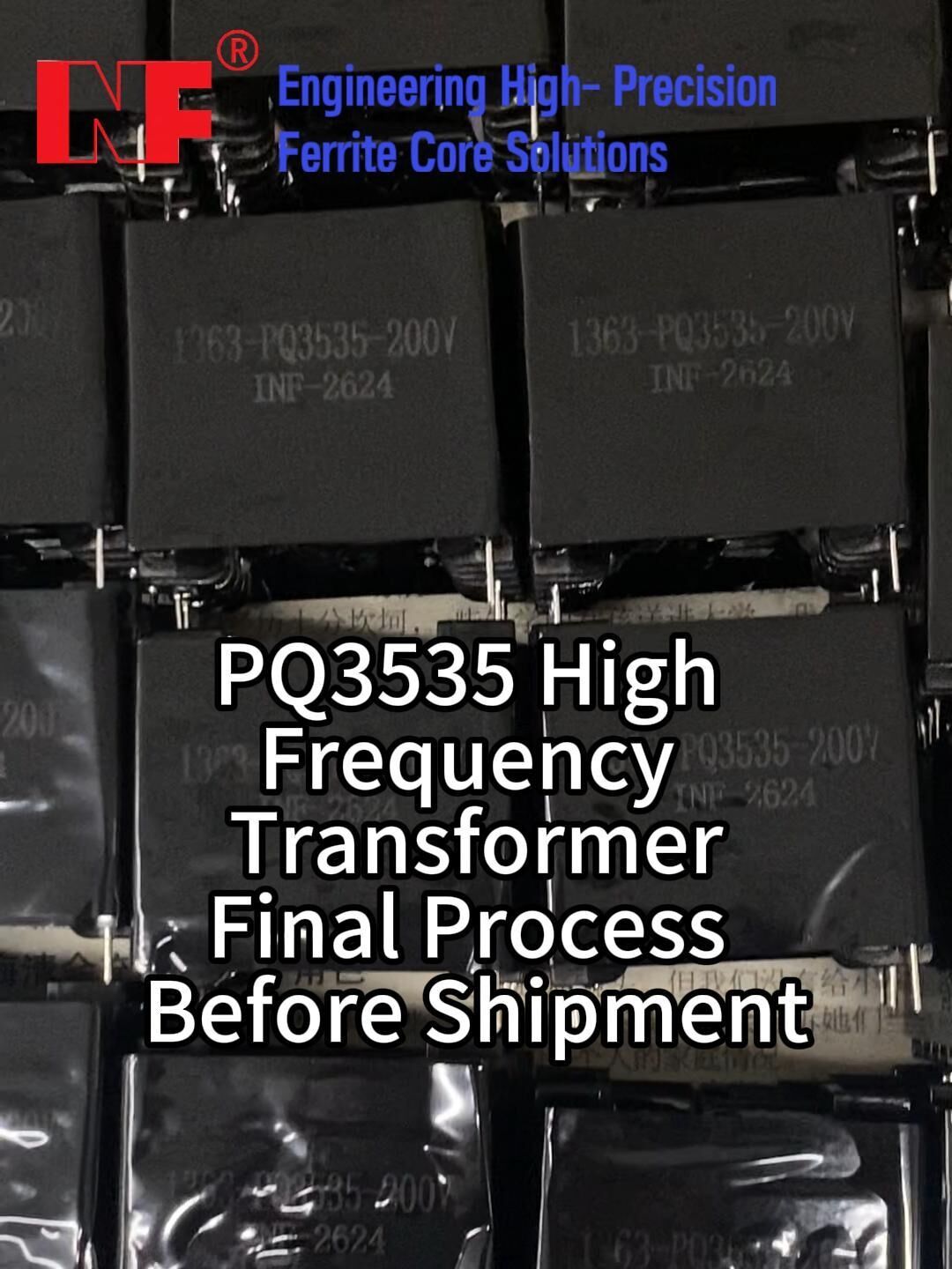Transformator Frekuensi Tinggi PQ3535, Transformator Daya Inti Ferit untuk Catu Daya Switching