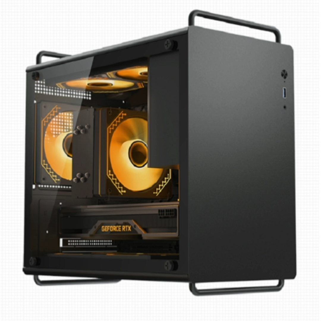 Boîtier PC Gaming Compact 20L, M-ATX/ITX, GPU 326mm, Refroidisseur CPU 155mm, Alimentation 140mm, Options de Panneau Avant Double, Filtres à Poussière Magnétiques