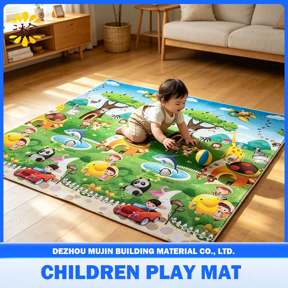 Estera de arrastre no tóxica suave animal del juego del bebé de la historieta colorida EPE para la sala de juegos del niño