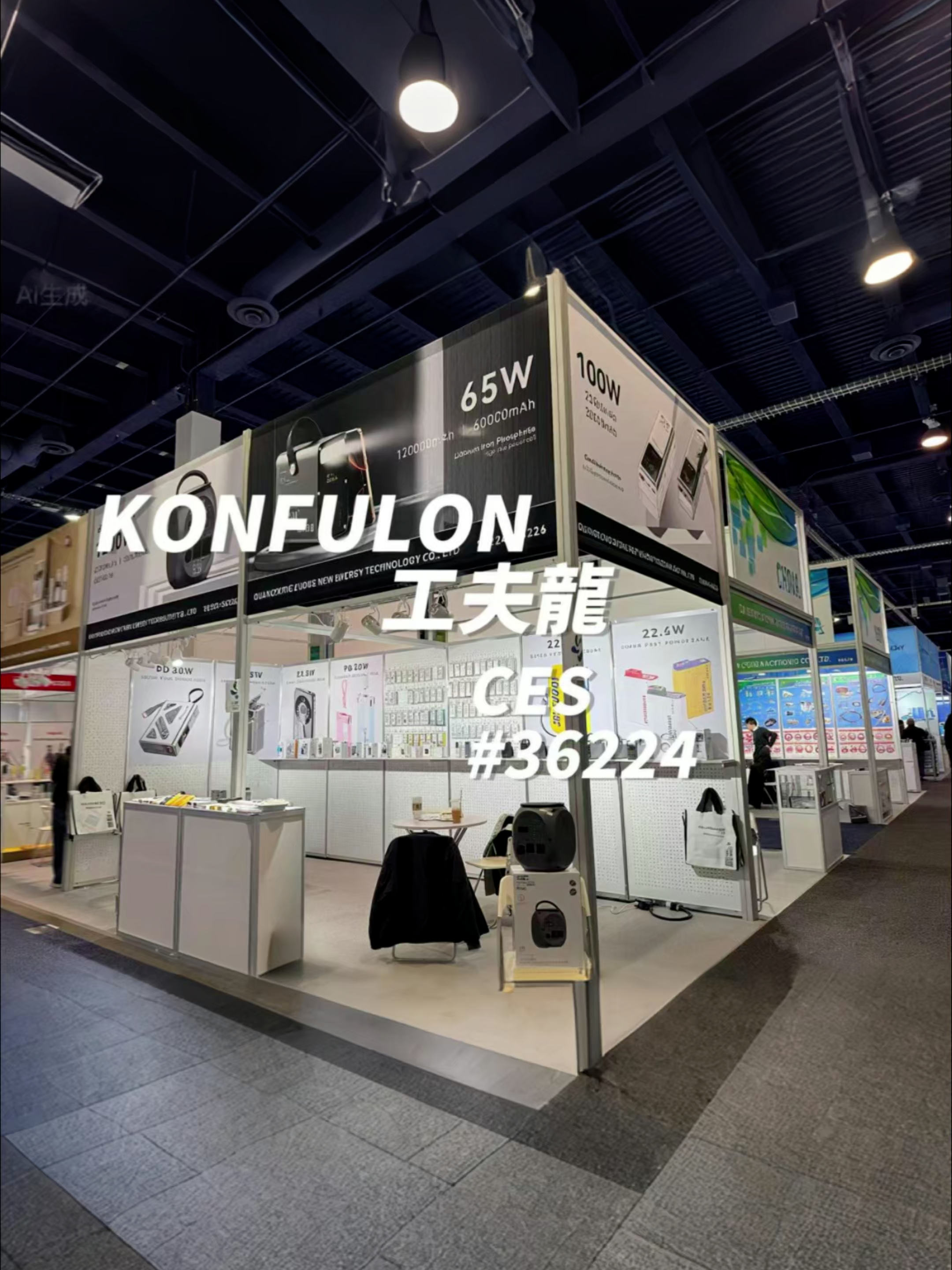 Konfulon Batterie Externe 80000mAh 30W Charge Rapide, Chargeur Portable avec Lampe Torche, 5 Sorties & 2 Entrées Grande Capacité