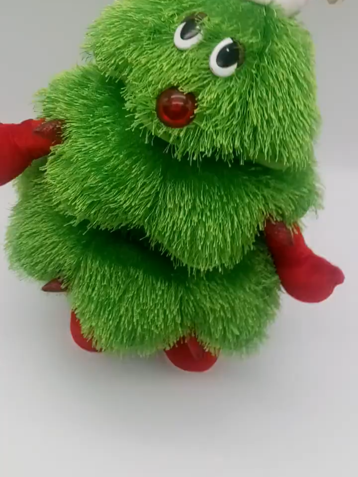 Durable Velboa Green Monster Plush Toy with Double-Layered Fabric for Holiday Events