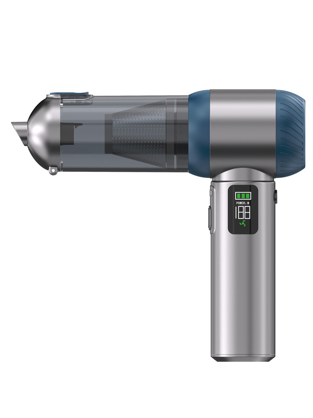 LCD screen17000Pa Brushless Car Vacuum Cleaner with detachable Filter & Extended Battery Life with led light for multifunction