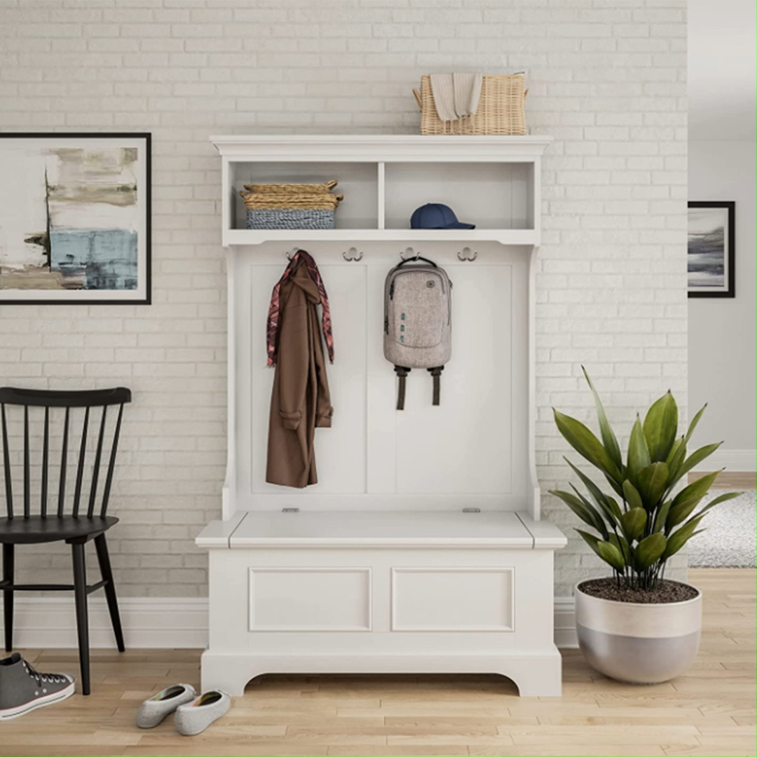 Ferme rurale avec mobilier de style antique unique, meubles de salon rétro en bois