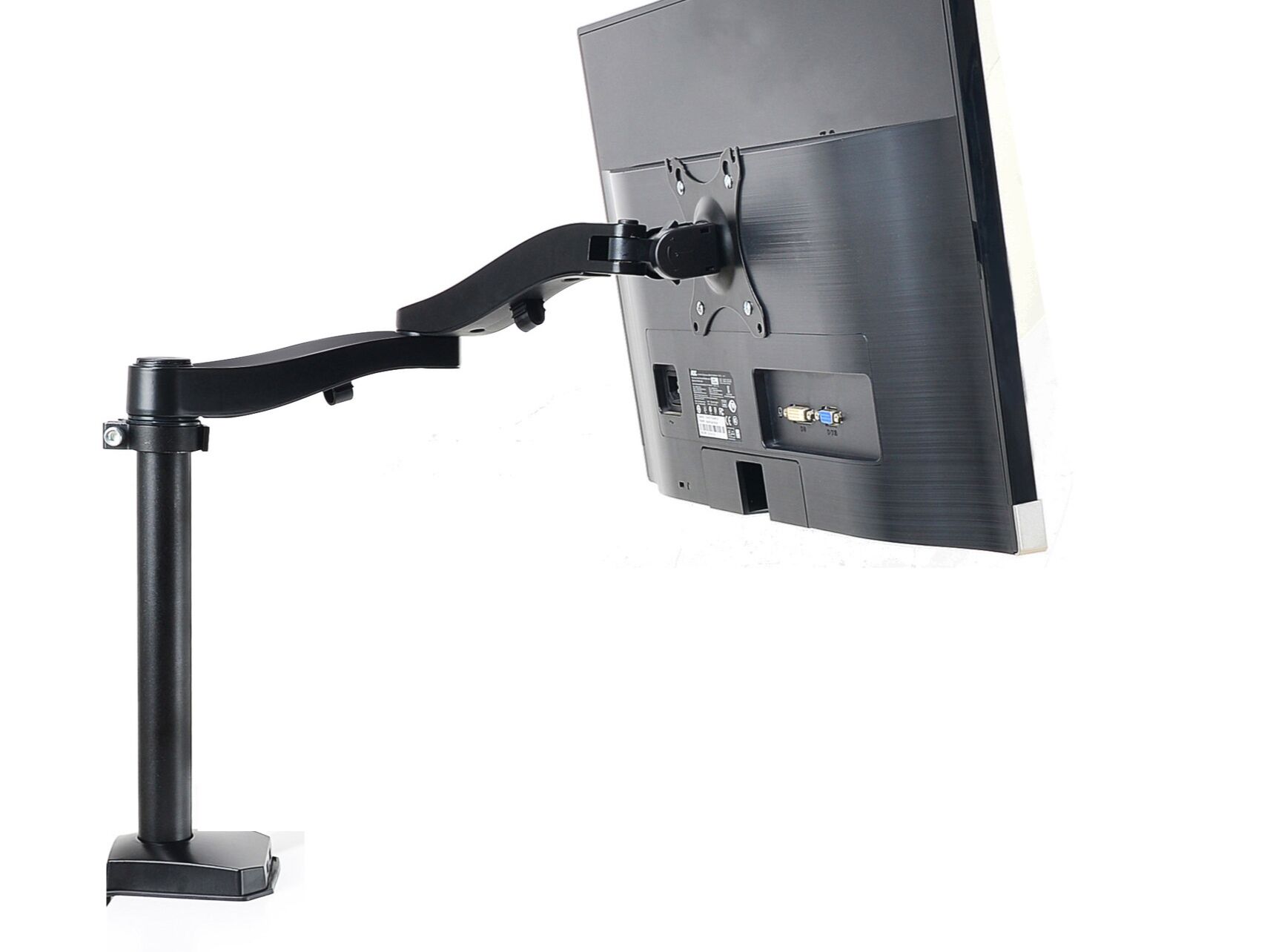 Bras de Moniteur en Aluminium VESA 17-27 pouces avec Rotation à 360° pour Configuration Ergonomique de Bureau PC