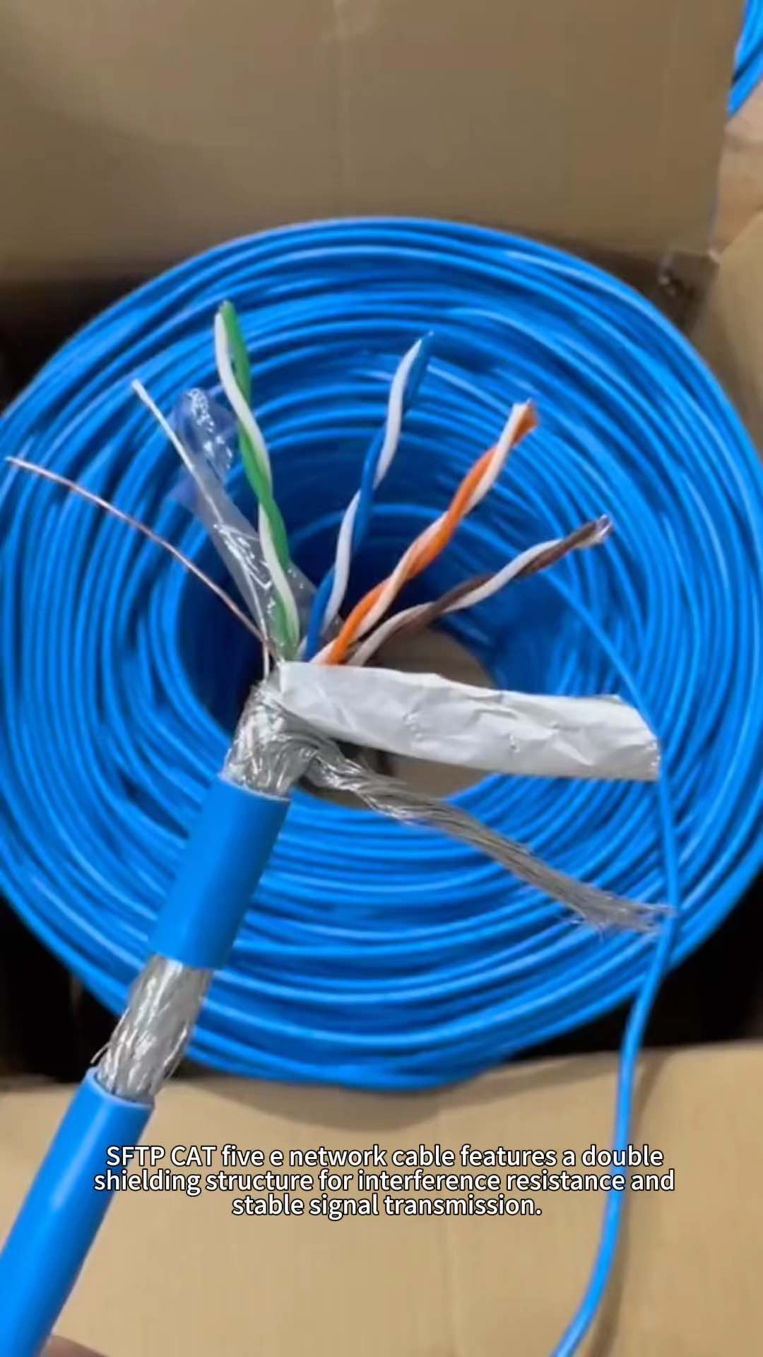 Kabel LAN Ethernet Jaringan Cat5e SFTP, Kawat Internet CCA, Kompatibel dengan PC, Laptop, Modem, Router, TV, Kabel Printer, Konsol