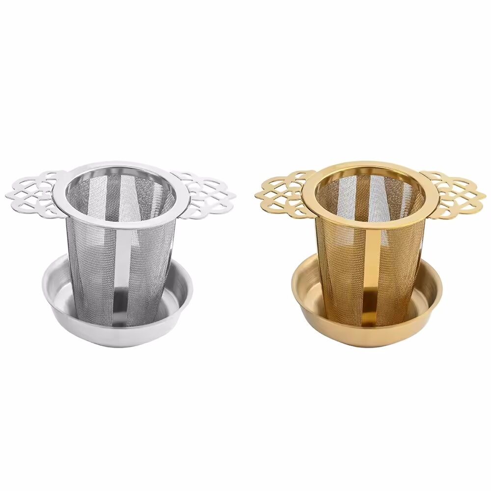Wholesale Pipe Shape 304 Stainless Steel Tea Infuser with Drip Tray