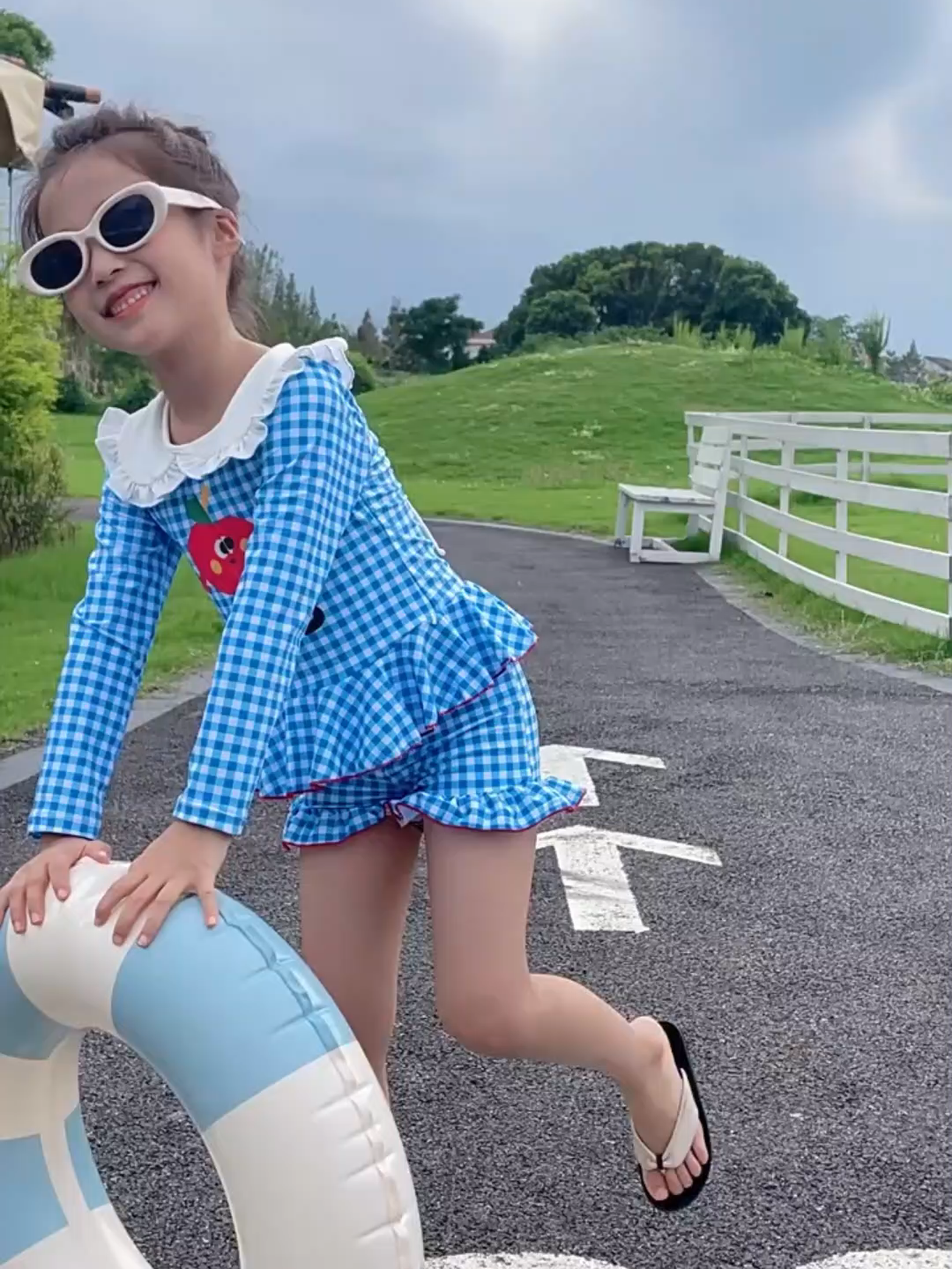 Hot Sales Cartoon Printed Children Swimwear Kids Hot Spring Beach Wear Sun Protection Littler Girls One-piece Swimsuit