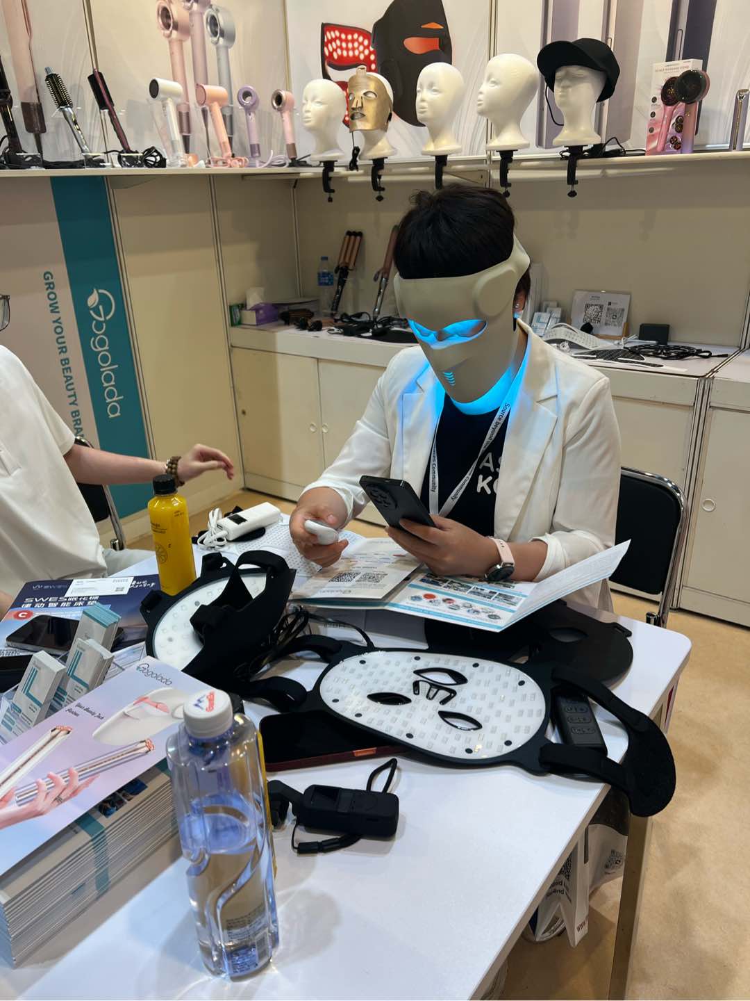 7 couleurs LED Visage &amp; Cou Masque-Masque Anti-âge Silicone