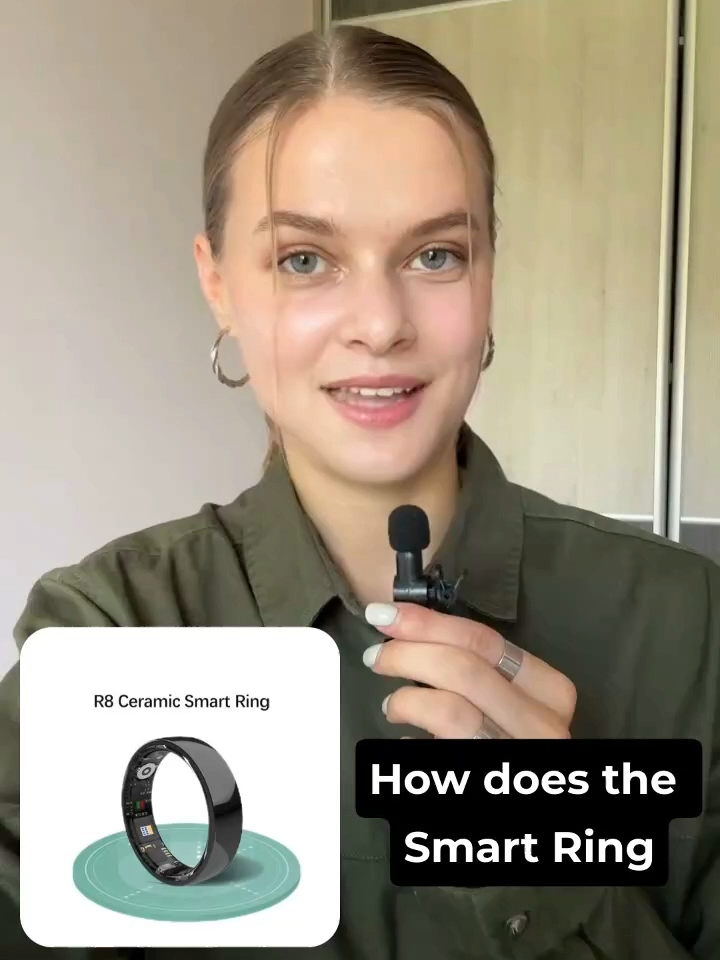 Kabelloser intelligenter Gesundheitsring mit Zeitanzeige und Vibrationsalarmen für Aktivitäts- und Schlaftracking & Damen-Tracker-Erinnerung