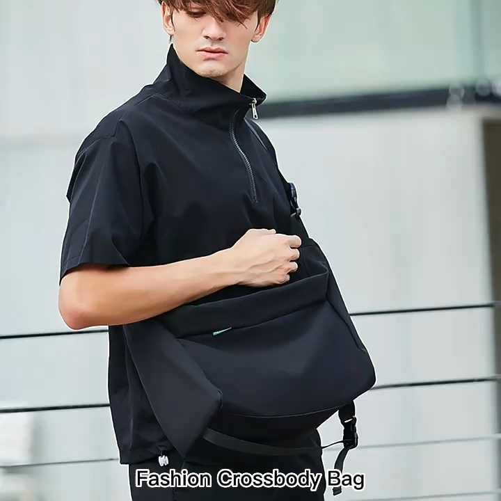 Bolso bandolera de viaje informal de gran capacidad para hombre, bolso de hombro cruzado