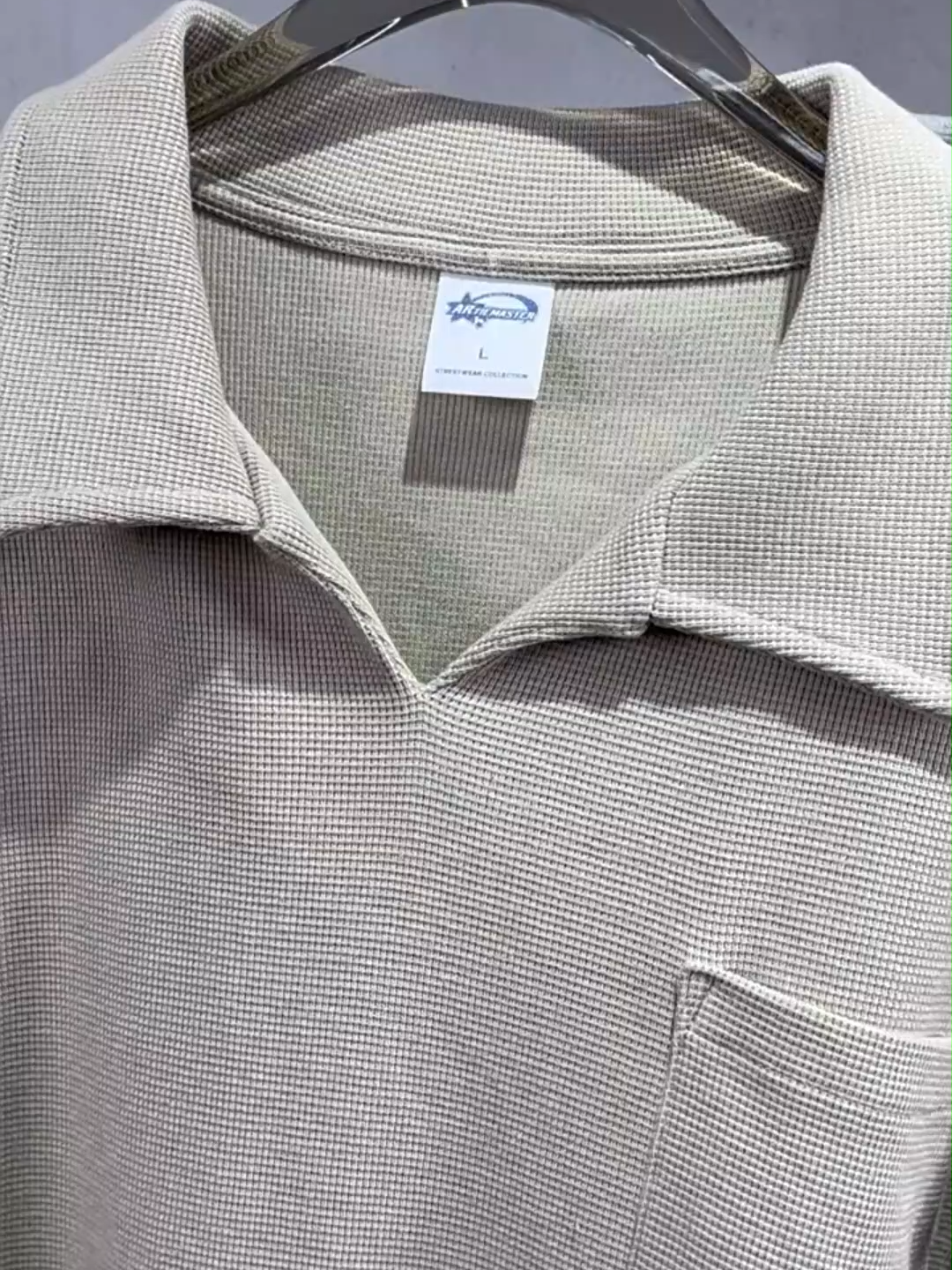 Hersteller Sommer Neu 330g Damen T-Shirt Waffel Herren Polohemd Übergroßes lockeres Kurzarm Custom T-Shirt für Herren