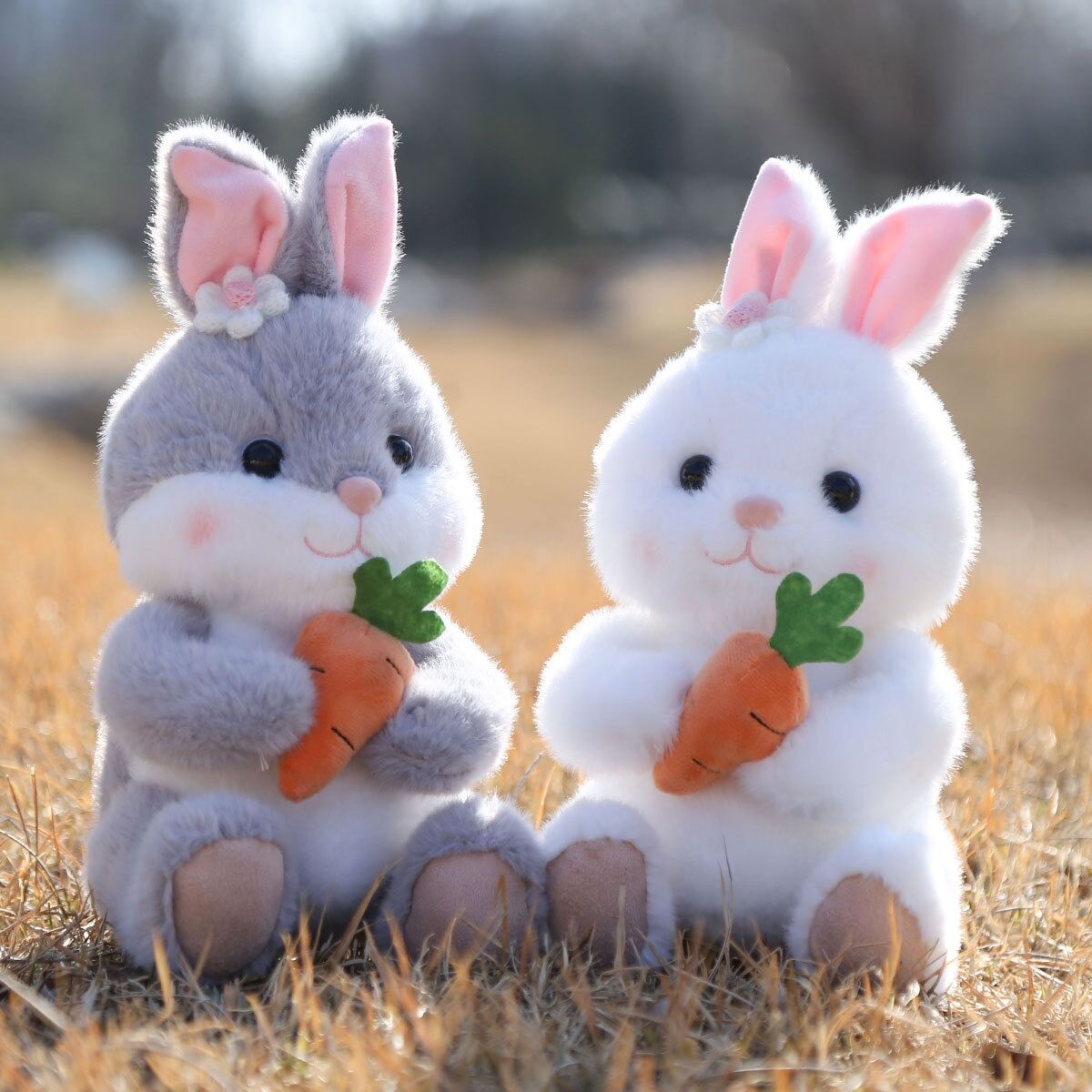Easter bunny stuffed animal toy rabbit plush toy with egg holiday toys