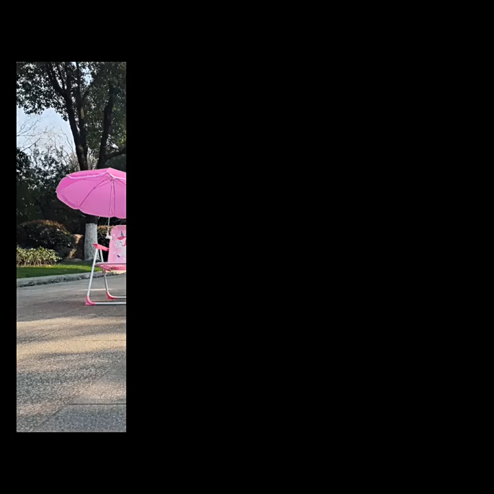 Chaise de Plage d'Extérieur pour Enfants avec Parasol pour Parc, Cour, Chaise Photo avec Parapluie
