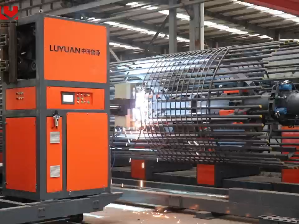 Workstation Pembentuk Kandang Batang Baja Otomatis LYZD-GJL2500 - Diameter Kandang Baja: 700~2500 mm, Panjang Kandang: 12 m