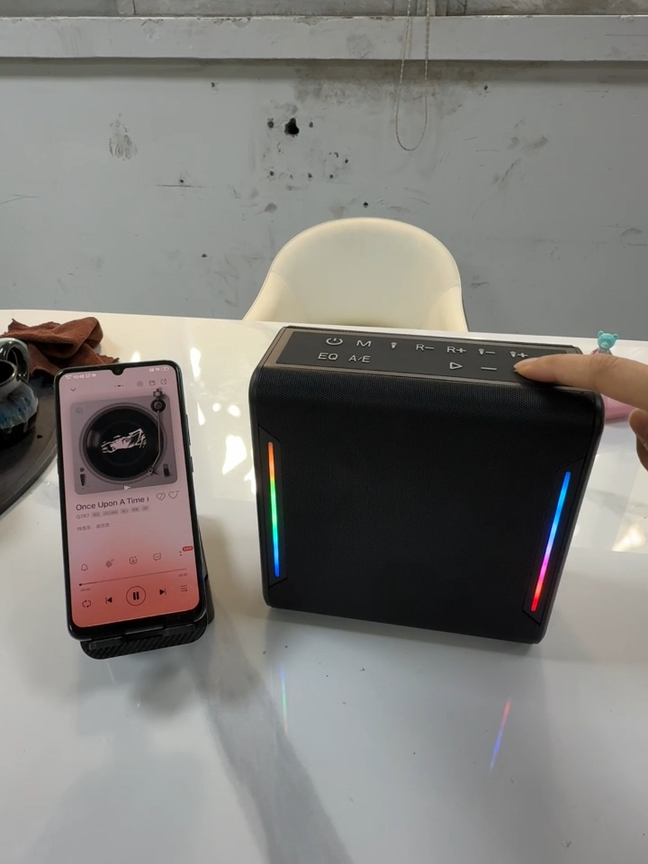 HM-917 Wireless Portable Karaoke Speaker Machine 120W High-Quality Speaker With 2 Wireless Microphones Audio Player Box for Kids