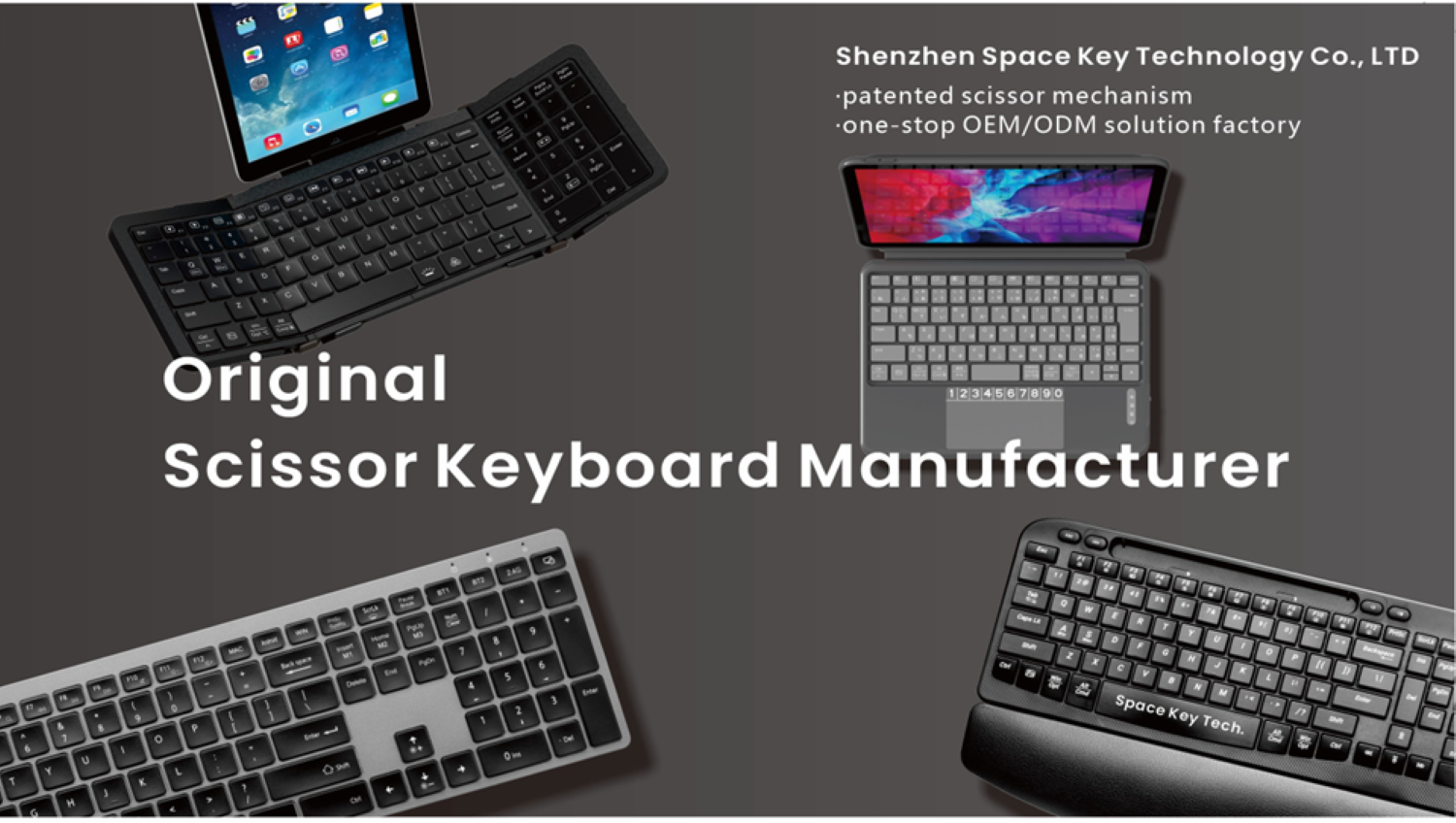 Ultimate Portable Keyboard with 3-Fold, 2.4G Wireless + Bluetooth, and Ultra-Thin backlit or without backlit Keys