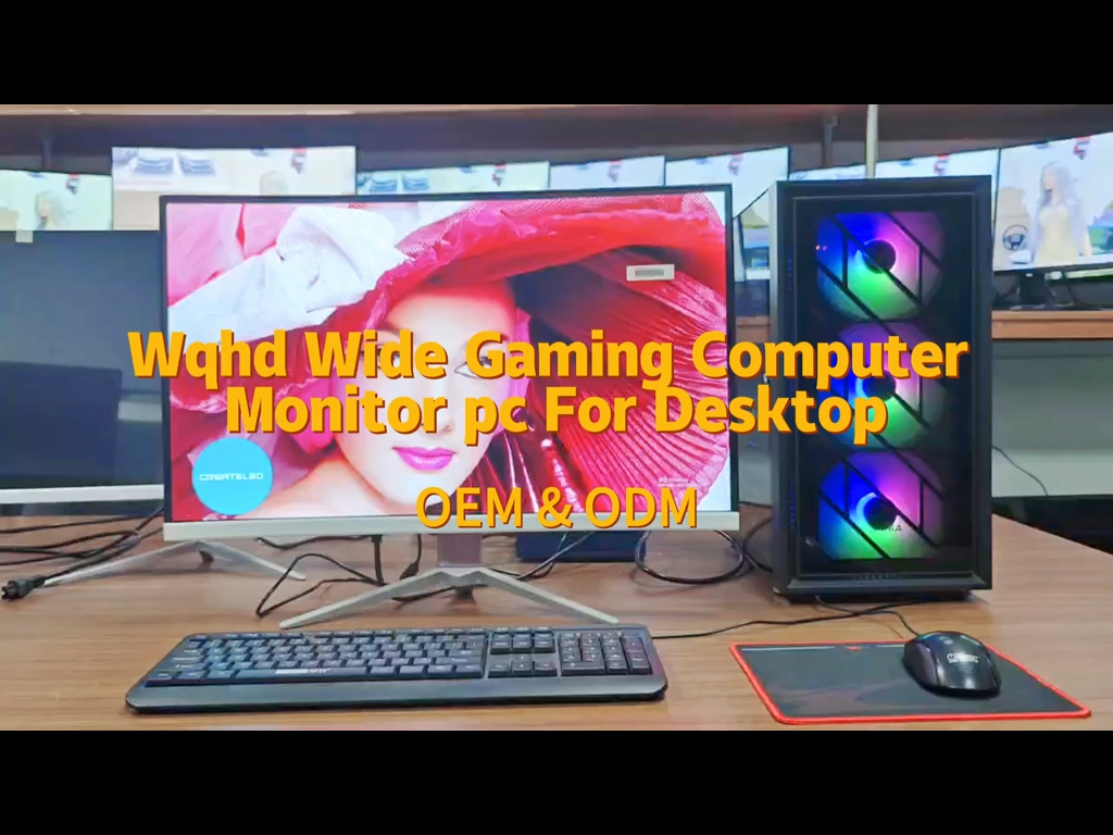 Monitor LCD FHD de 27 pulgadas 16:9 al por mayor de fábrica, monitor para juegos 1K 2K con interfaces HDMI DP