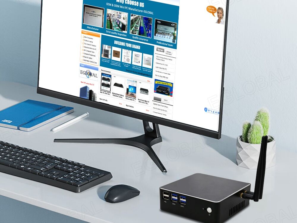 Minitree Portable Mini PC In-tel Core I5 6260U Fan Mini Computer RJ45 4USB3.0 Barebone NUC 4K Nettop LAN VGA HD WIFI