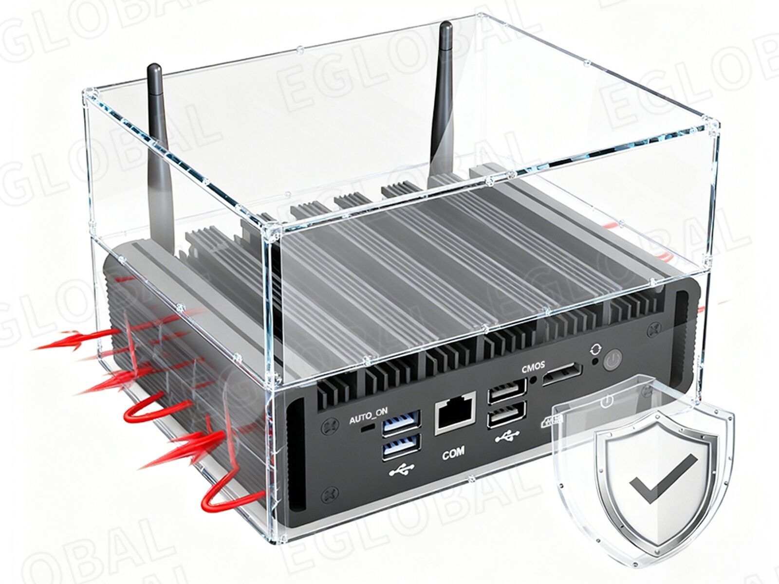 Mini PC Industriel Fanless avec Processeur Intel N150, Triple Affichage, Double LAN, Kiosque, Automatisation de Bureau Thin Client