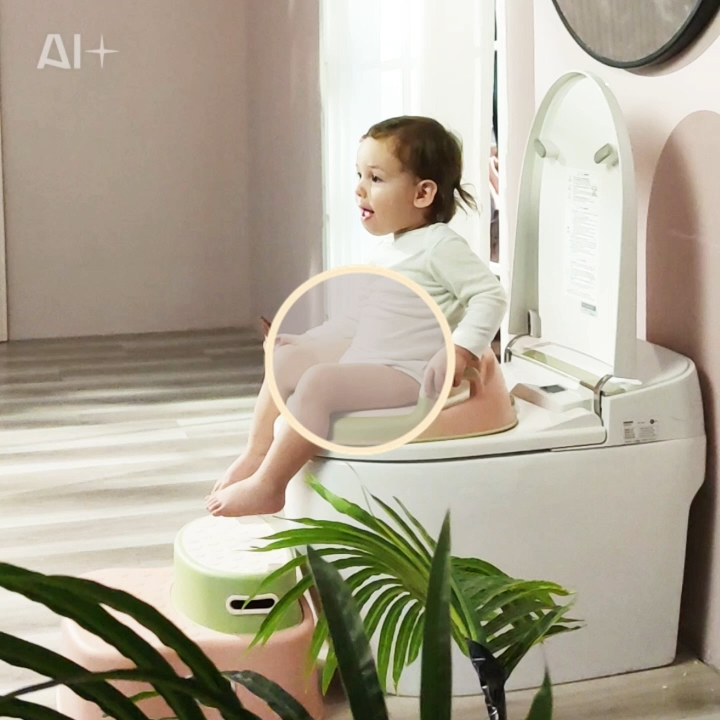 Ensemble combiné de siège de toilette et de tabouret pour encourager l'apprentissage autonome de la propreté chez les bébés