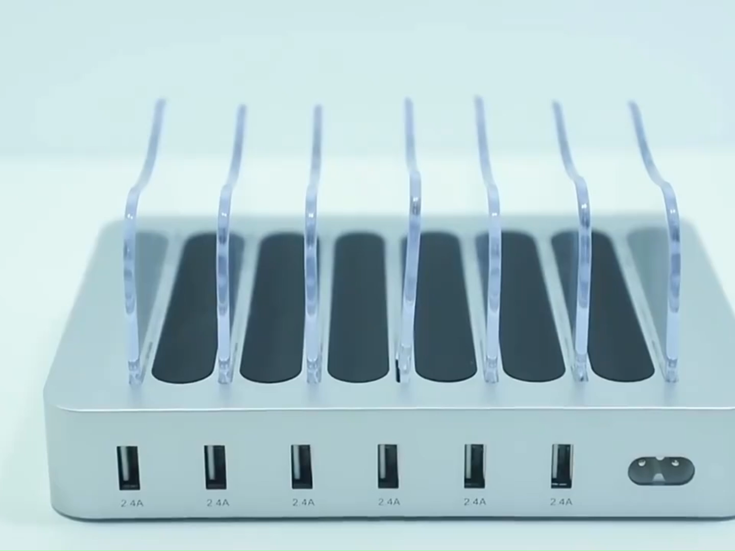 Estación de carga móvil para oficina en casa, tipo C USB, portátil, 8 ranuras, estación de carga pública para teléfonos móviles