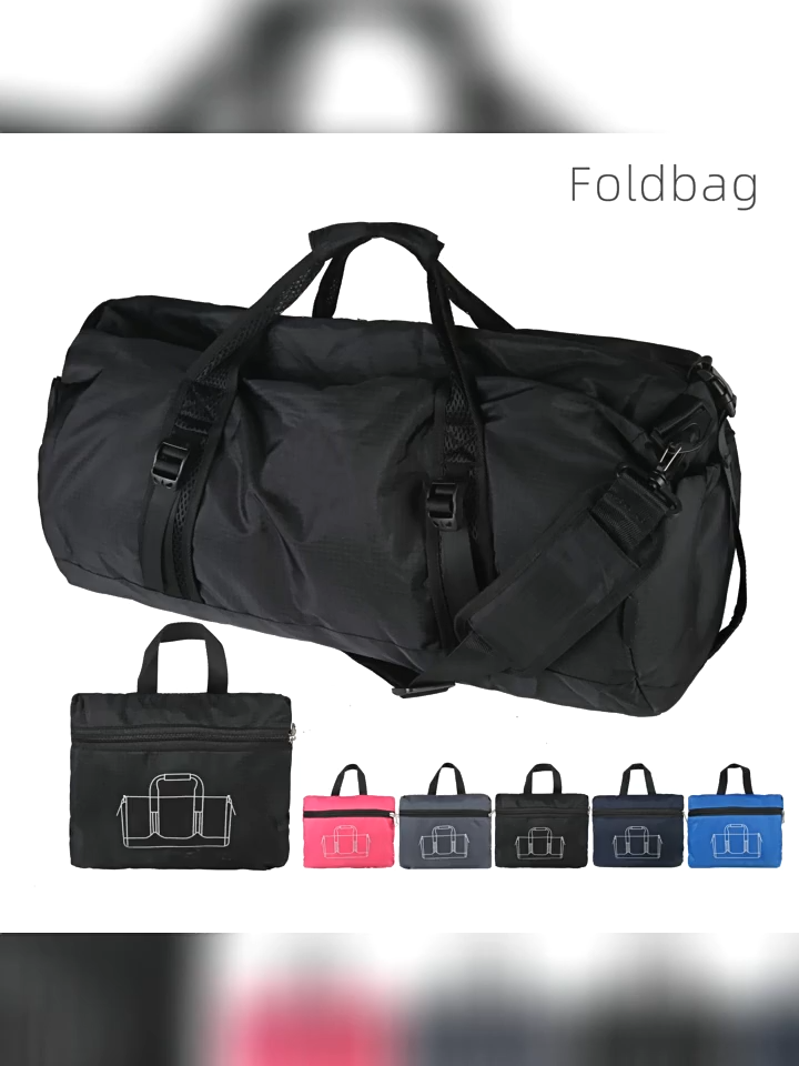 Bolsa de Viaje Plegable Tipo Duffel, Bolsa de Gimnasio Impermeable para Hombres y Mujeres, Bolsa de Equipaje Personalizable con Logo