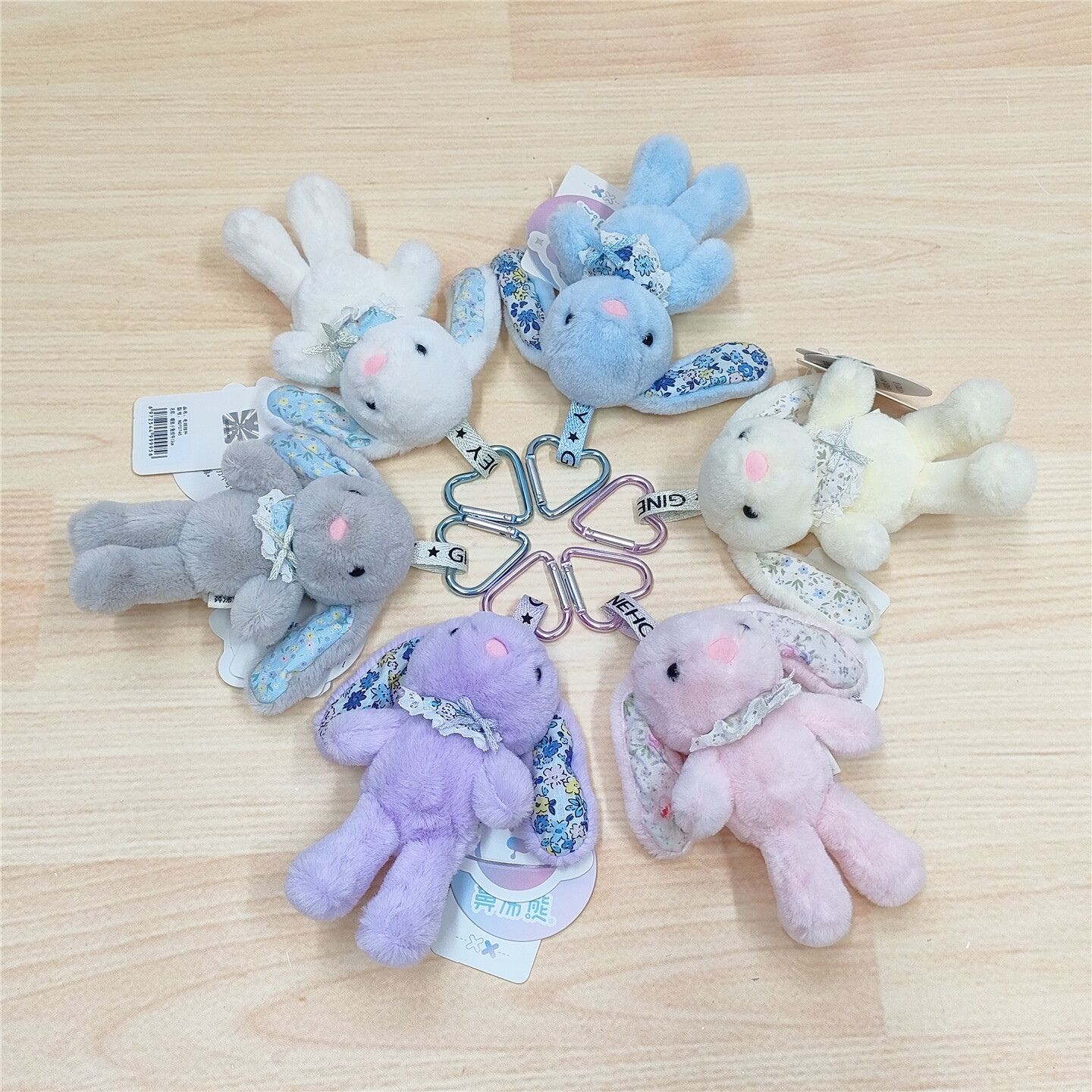 Großhandel Niedliche Tier Katze Bär Hase Plüsch Schlüsselanhänger Taschenanhänger