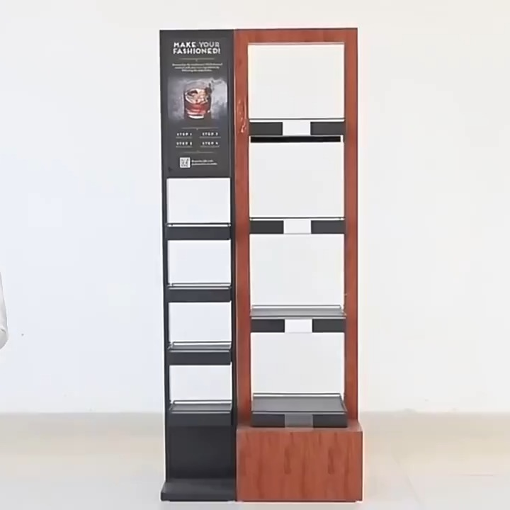 Estante de Exhibición de Latas de Cerveza para Vino, Soporte de Vino de Pie Metálico para Supermercado