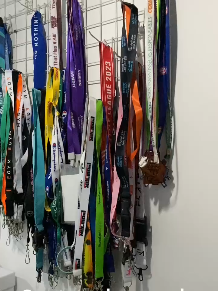 Longe Personnalisée Plate en Polyester AI-MICH avec Logo Sublimé pour Badge d'Identification