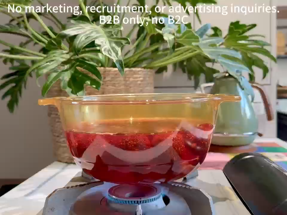 Heat Resistant Glass-Ceramic Double Boiler, Visible Cookware For Open Flame Cooking