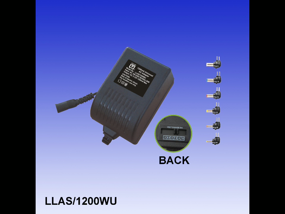 Adaptateur secteur à découpage simple enfichable à haute efficacité avec 6 fiches détachables, pour une faible consommation d'énergie en veille, avec 500mA
