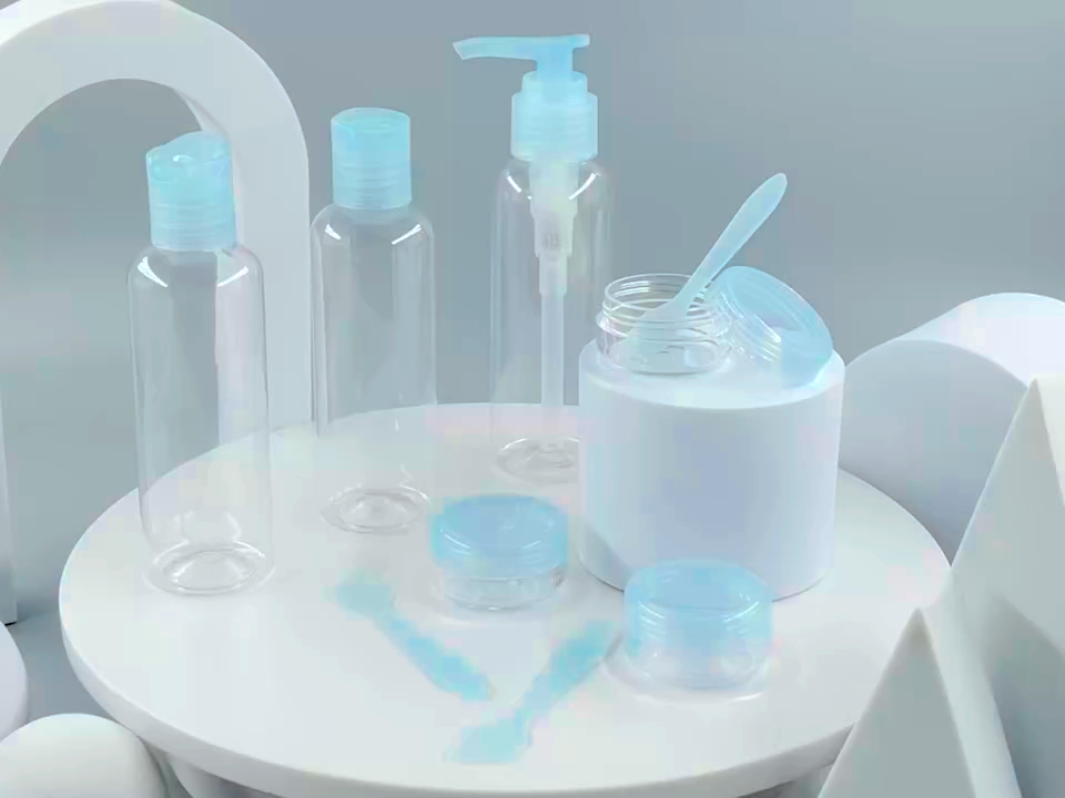 OEM tapa transparente de alta calidad Mini niebla fina PET botellas de spray de plástico 100ml champú vacío crema de loción de perfume