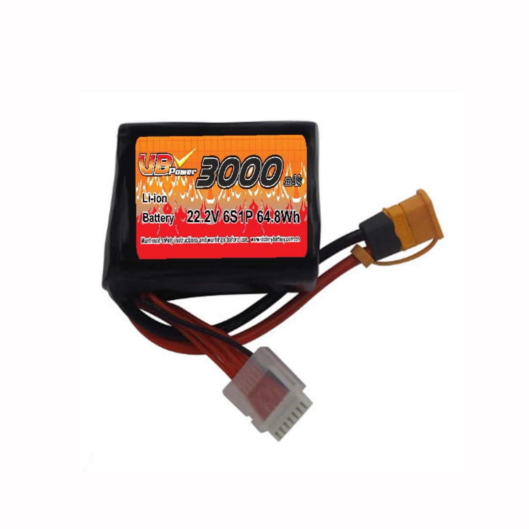 VBpower 6S2P 21.6V 22.2V 21700 10000mAh FPV drone and UAV high power Li-ion battery pack with AMASS XT90S-F connector
