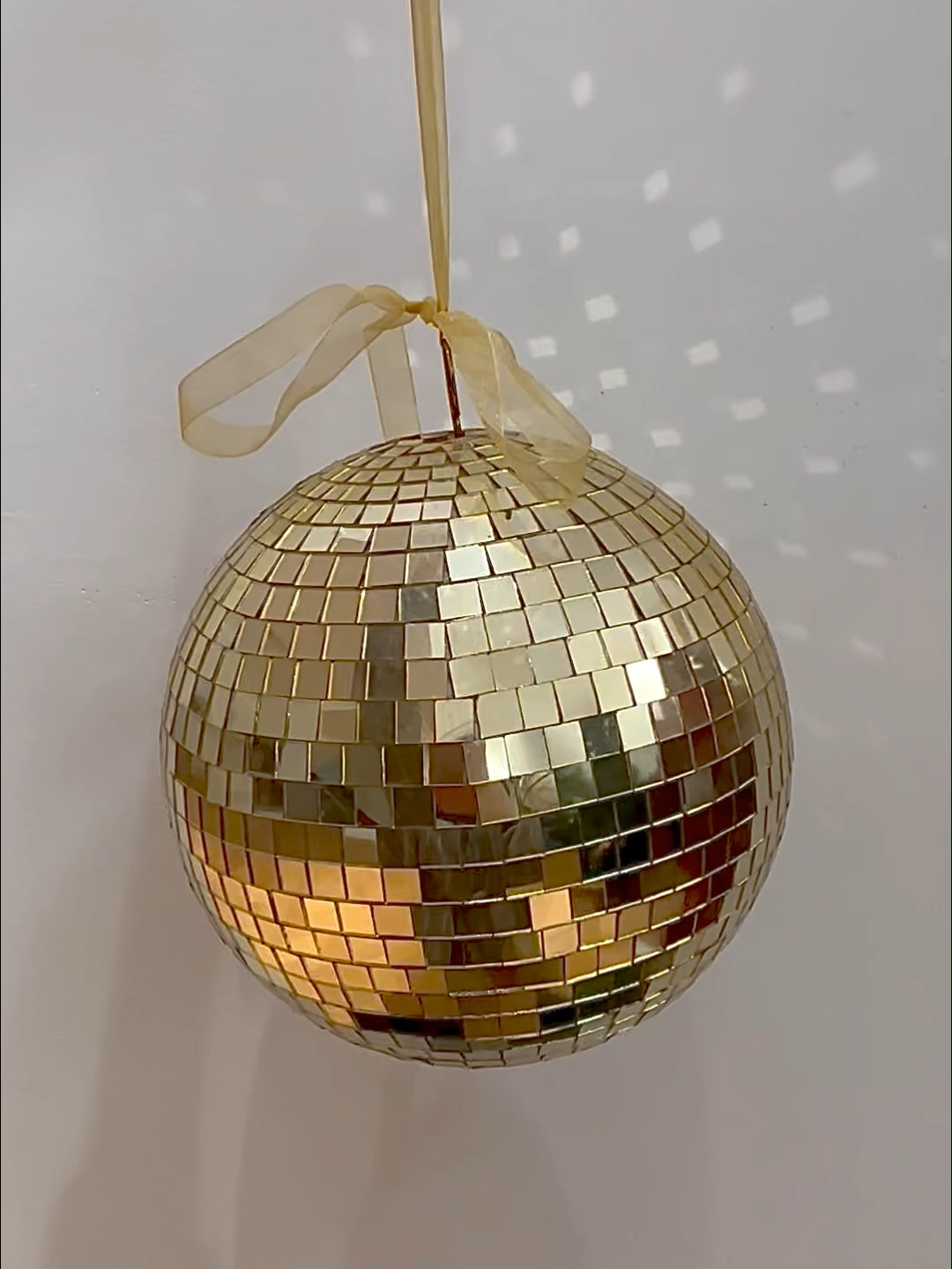 Espejo SDE Bola de discoteca navideña 300MM DORADA Adornos grandes para árbol de Navidad para decoración de fiestas