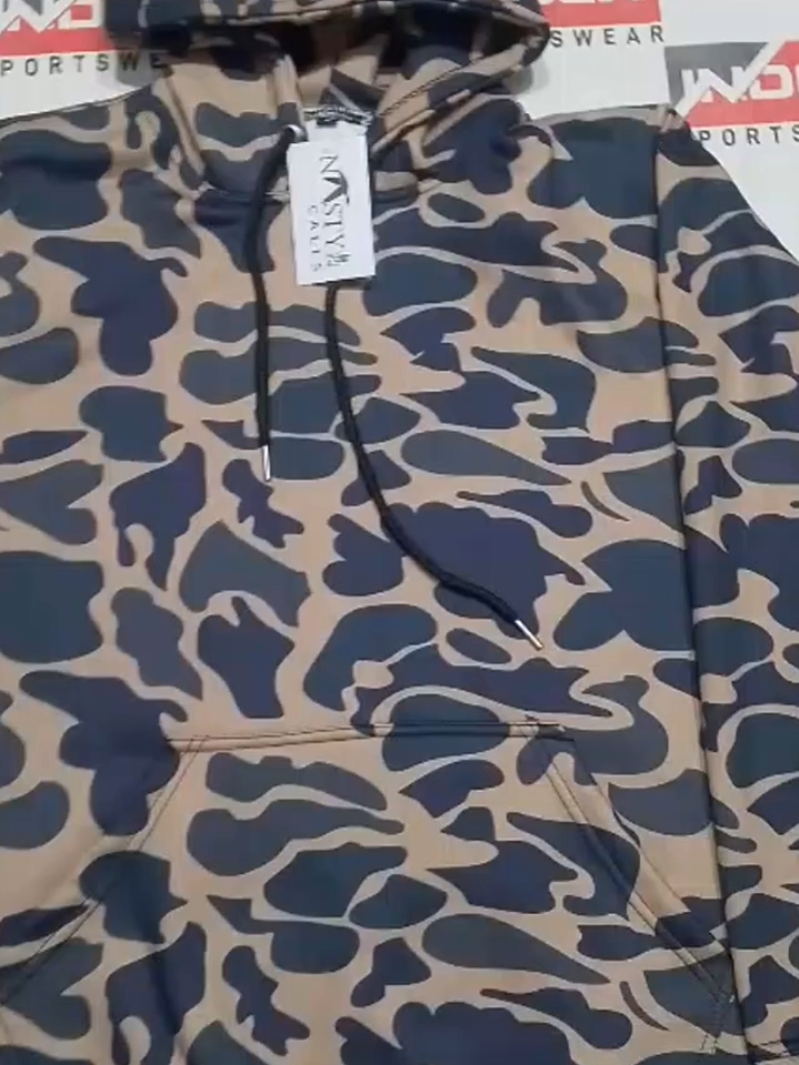 Drawstring Comfy Men's Pullover Hoodie Manufacturers Custom Camo Loose Street Hoodies Men
