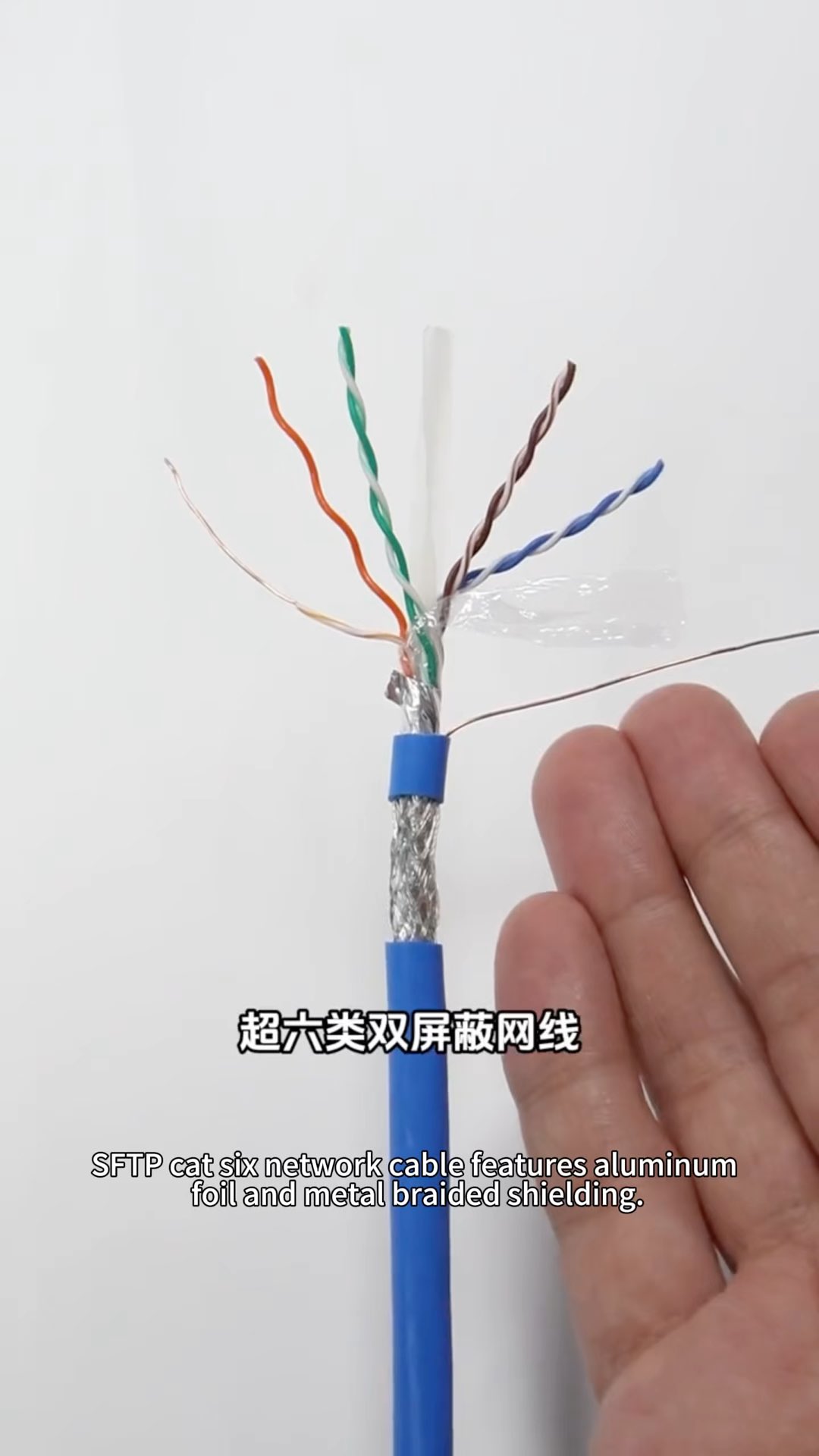 Câble Ethernet Cat6 Extérieur 305m (1000ft) en Gros, Câble Réseau Cat 6 Blindé, Enterrement Direct, 23AWG, Robuste, Enterré, Résistant aux UV