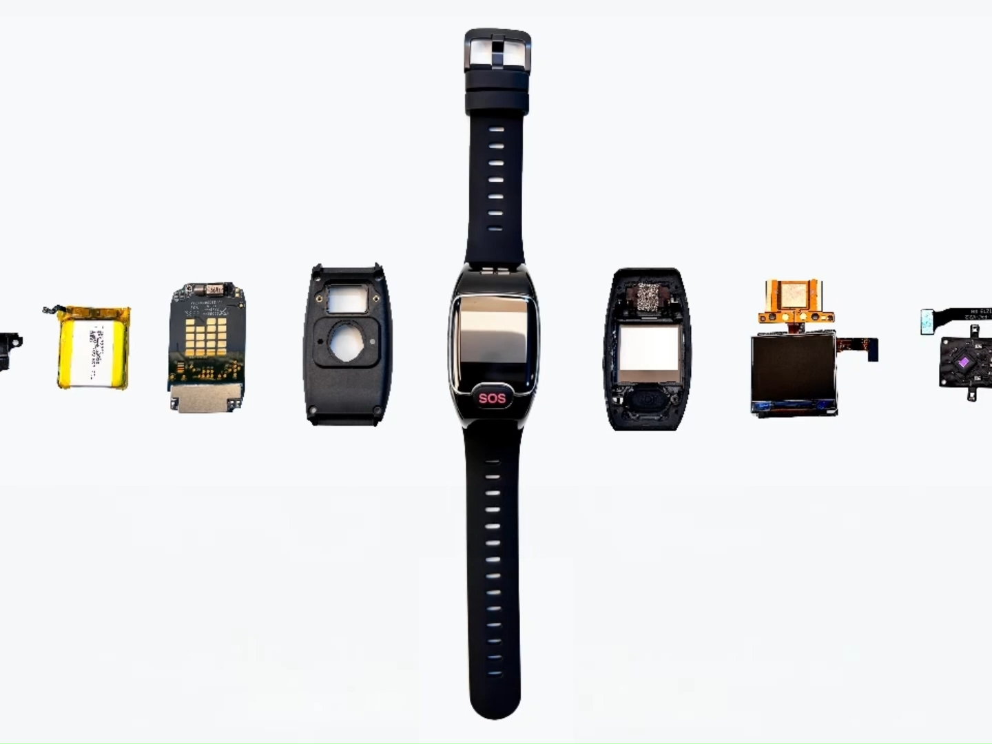4G GPS SOS-Uhr für Seniorensicherheit mit Gesundheitsmonitor, Herzfrequenzmesser, SOS-Anruf, GPS-Tracking, Telecare-Uhr