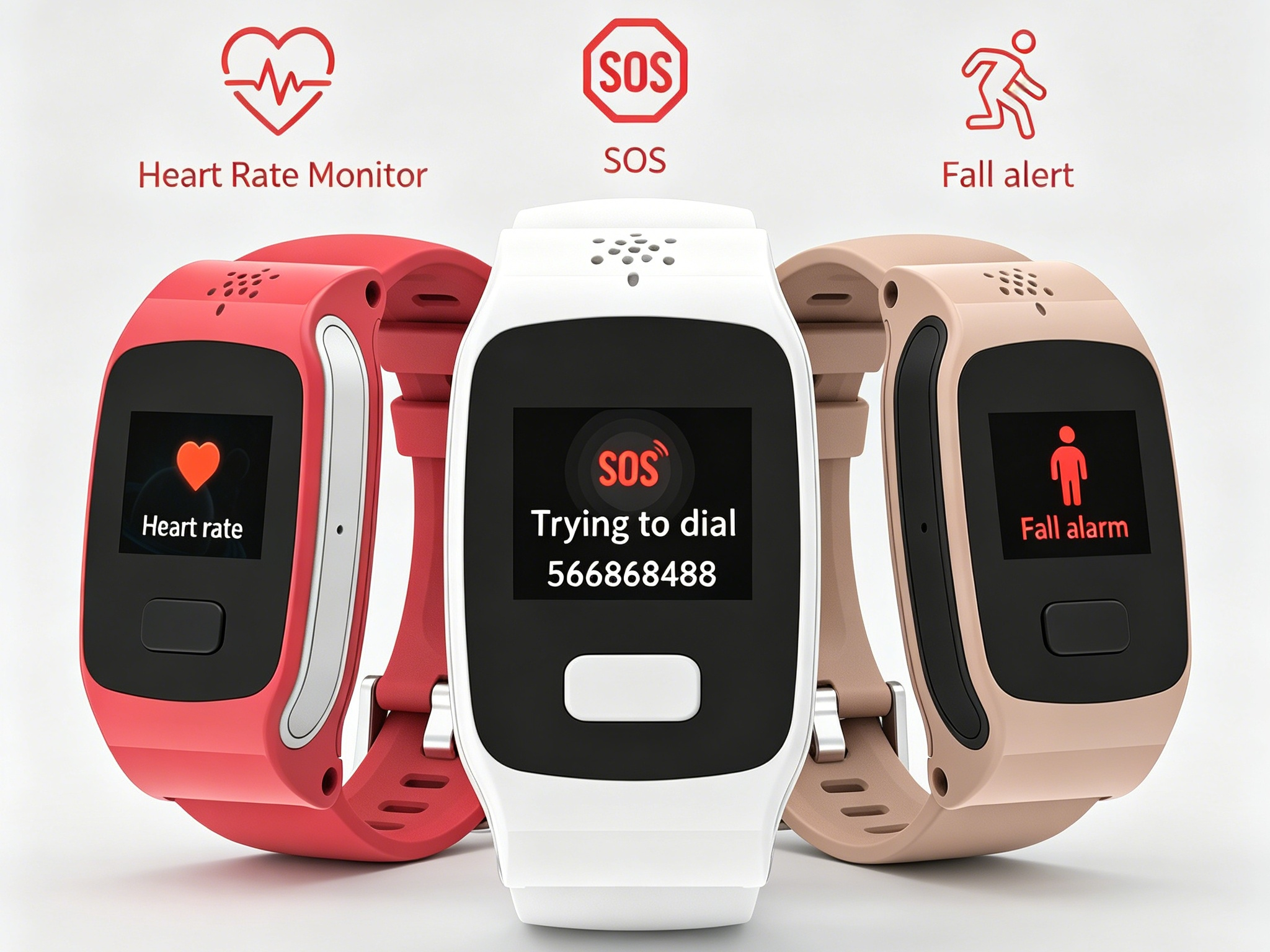 L21 Senioren-Gesundheits-Sicherheitsarmband mit 2/3/4G SOS-Notruf und Ortungsfunktion