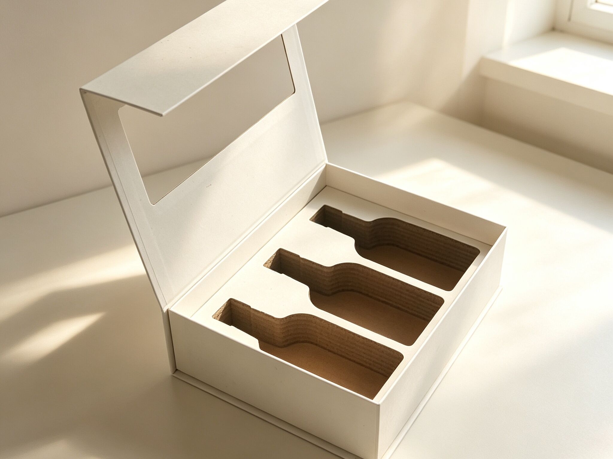 Boîte d'emballage cadeau pliable, portable, personnalisée, magnétique, en carton ondulé, pour vin rouge, champagne et whisky, permettant de gagner de la place