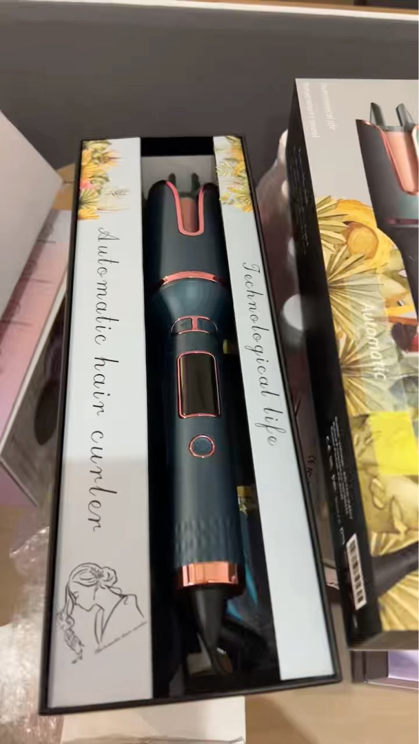 Auto Rotating Cordless Hair Curler: 1.25" Ceramic Roller