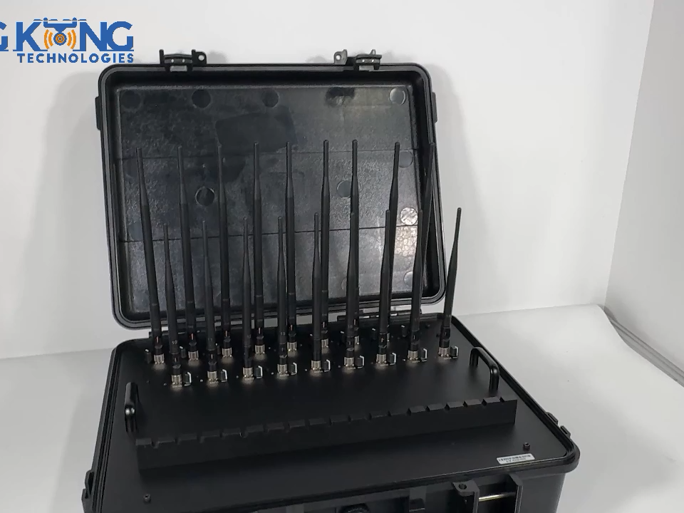 Antena omnidireccional portátil para maleta con 18 canales y 72 vatios, localizador GPS de mano compatible con Wi-Fi, 3G, 4G y 5G