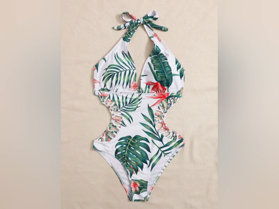 OEM Ensemble de bikini recyclé pour femmes, ouverture sexy