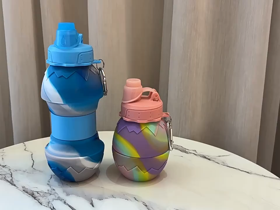 Botol Air Lipat Eco-Silikon 700ml dengan Katup Food-Grade untuk Gaya Hidup Aktif, Gaya Menarik, Untuk Dewasa dan Anak-Anak