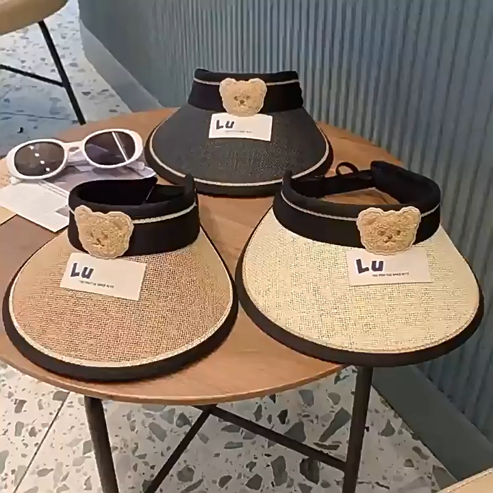 Gorra Visera Protectora UV, Transpirable Malla Verano Hueco Tapa Superior para Niños y Bebés, Sombrero Sombra Exterior Playa