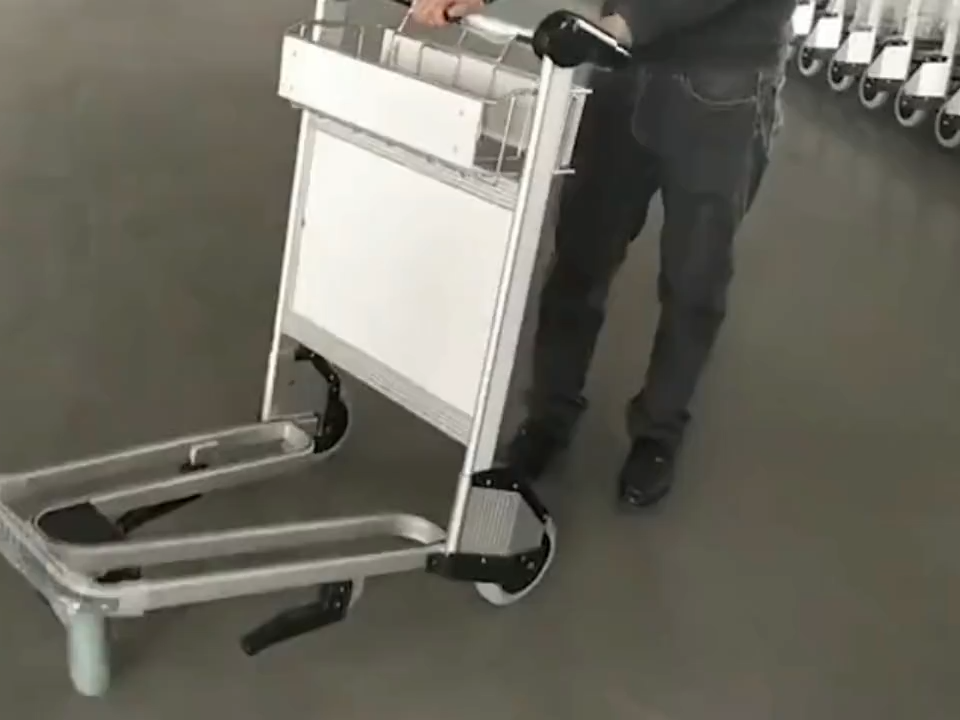 Chariots à Bagages d'Aéroport avec Frein à Main Automatique
